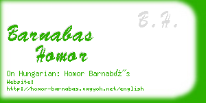 barnabas homor business card